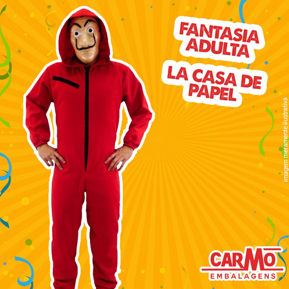 Fantasia Adulta La Casa de Papel - Carnaval 2020