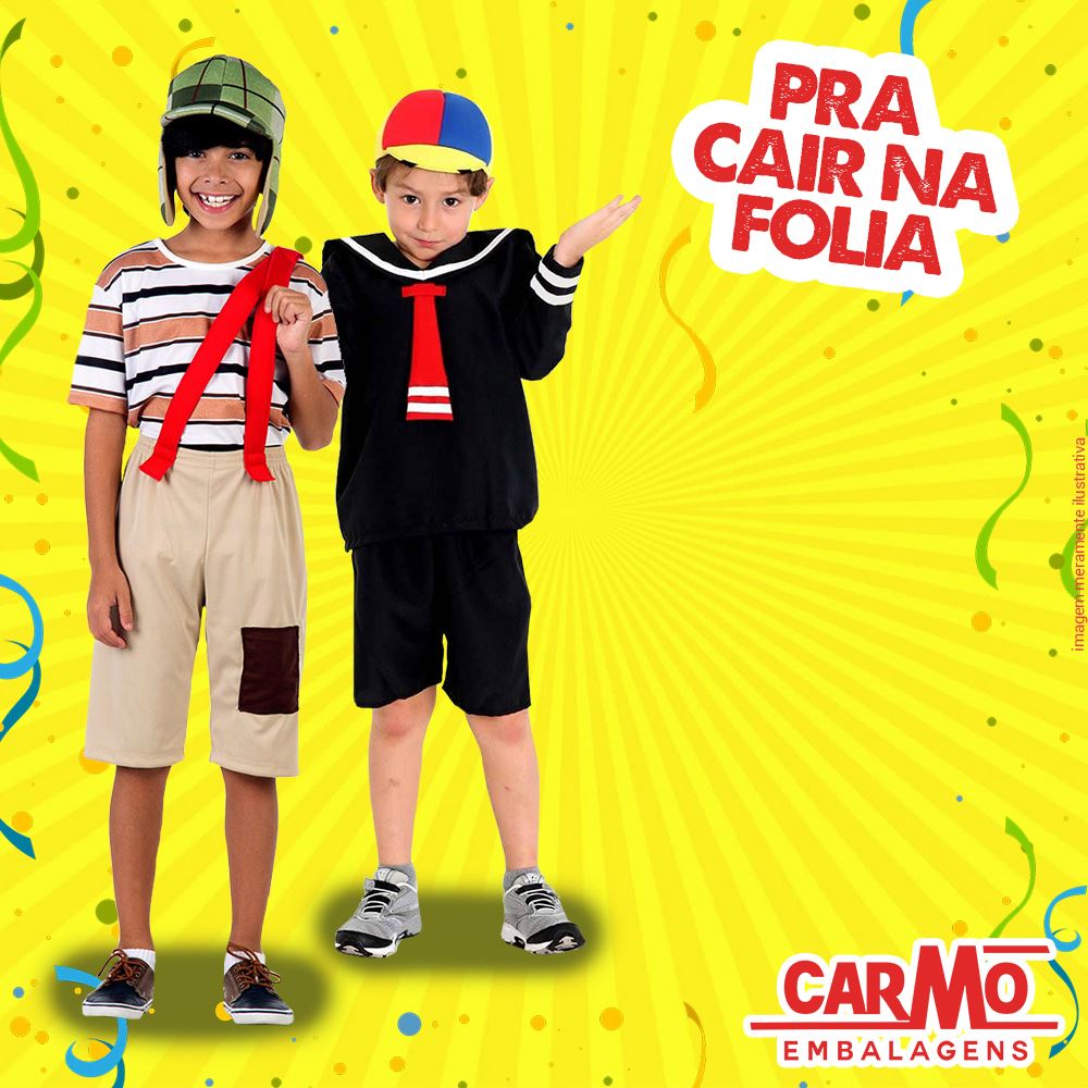 Fantasia Infantil - Chaves e Kiko - Carnaval 2020