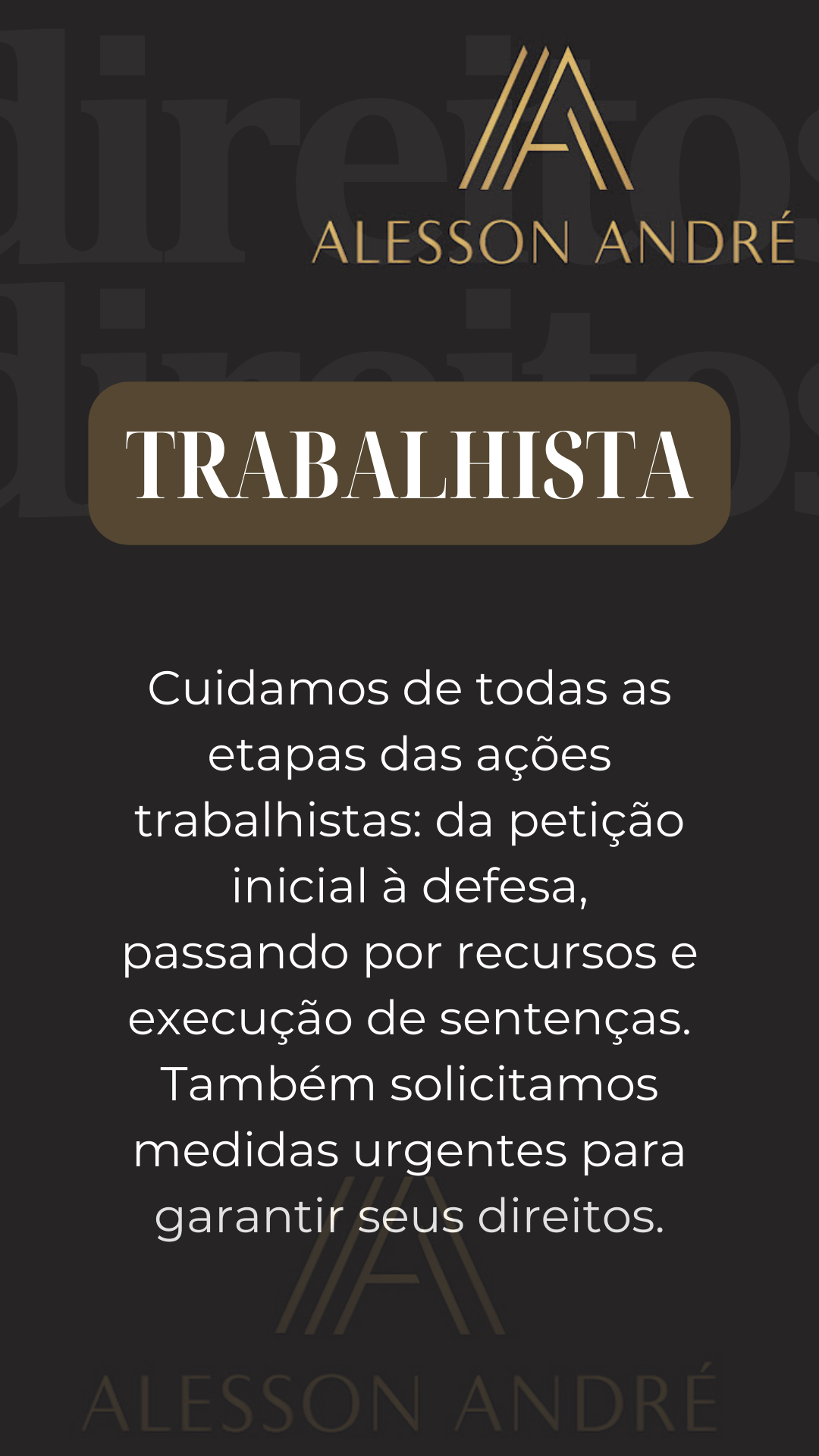 Alesson André -  Advogado Trabalhista e do Direito do Consumidor
