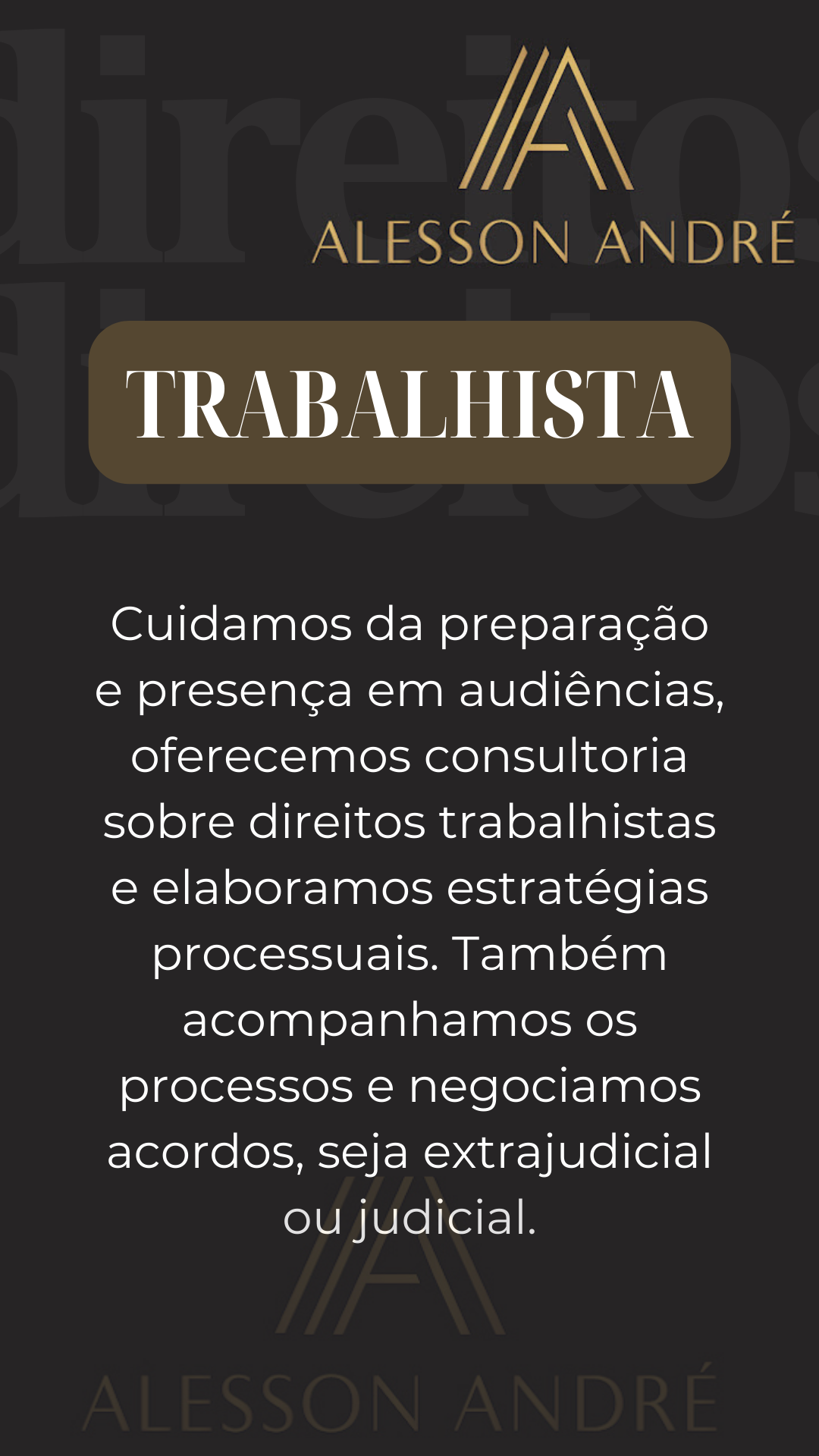 Alesson André -  Advogado Trabalhista e do Direito do Consumidor