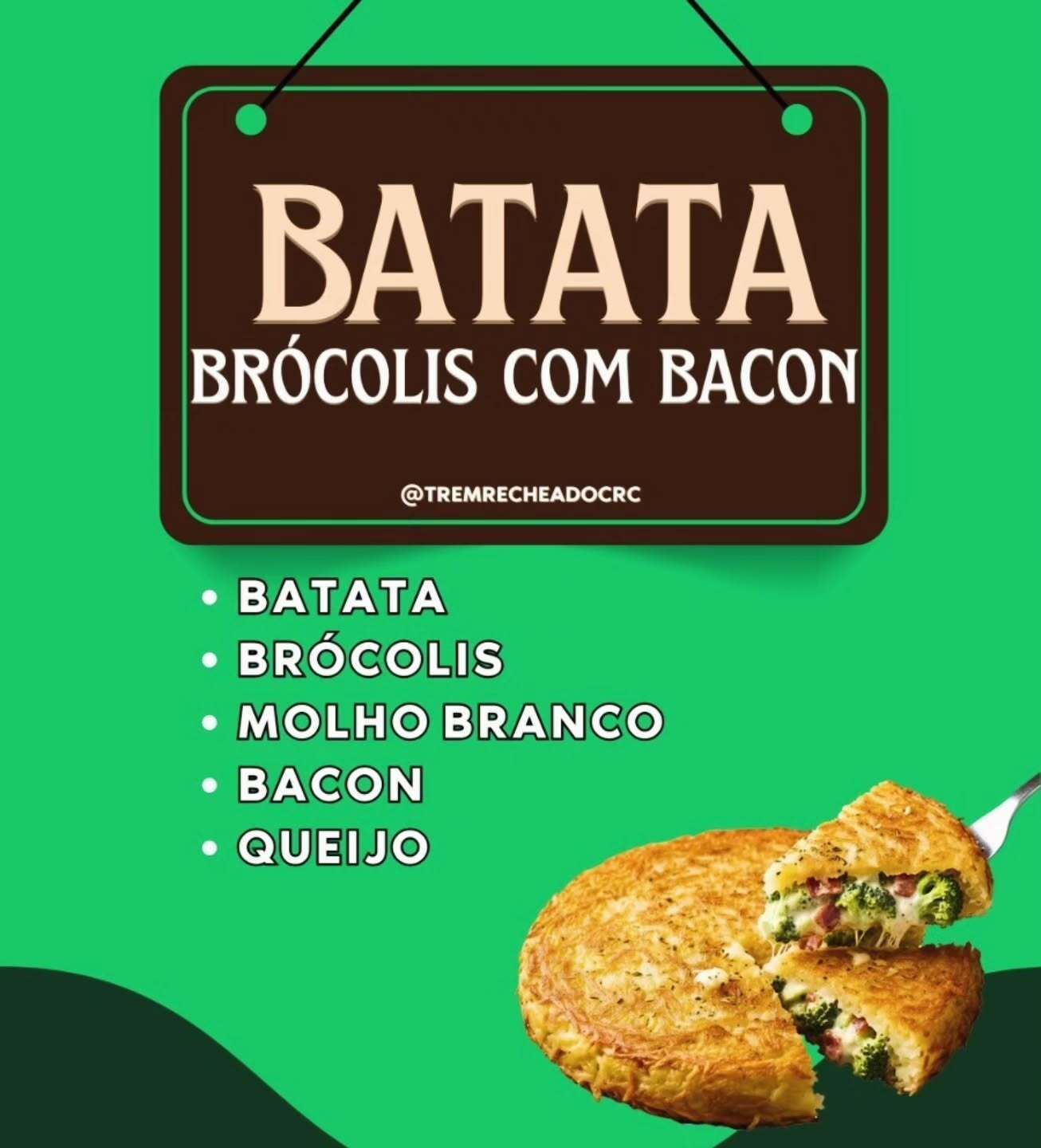 Batata Brócolis com Bacon