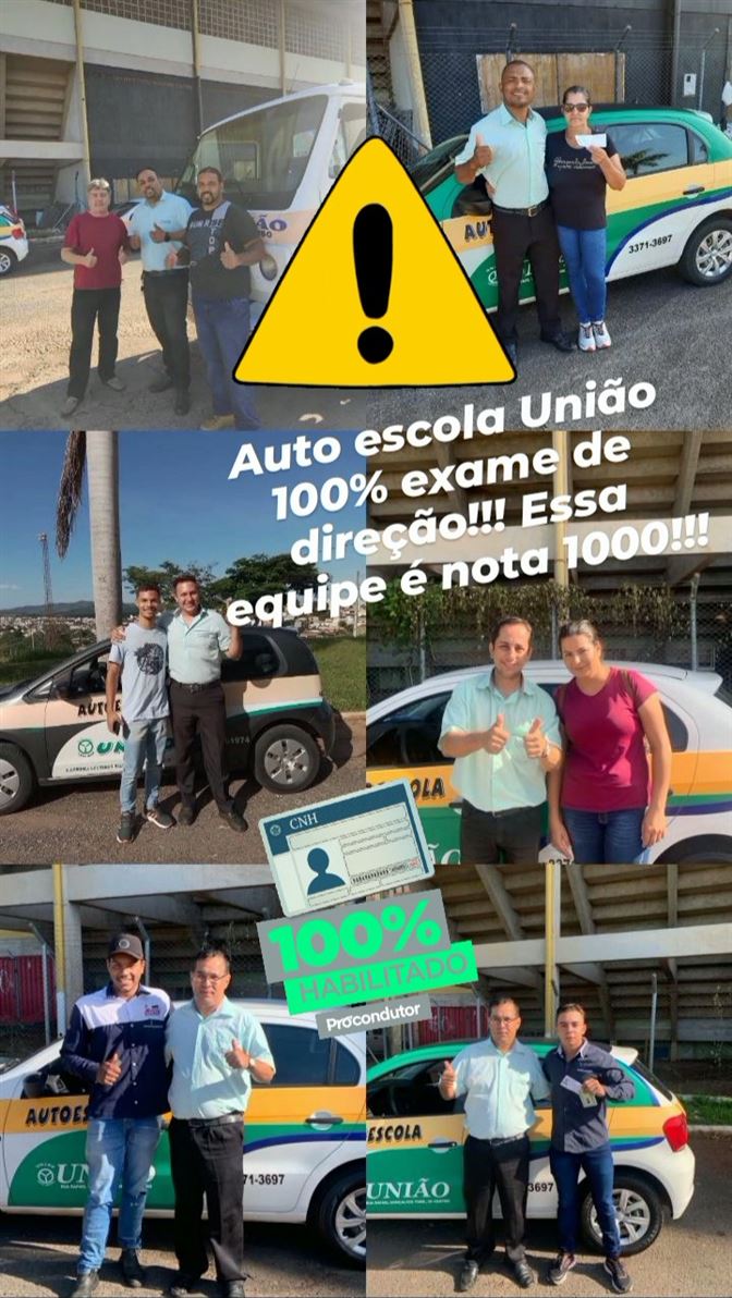 Auto escola União é 100% aprovação 