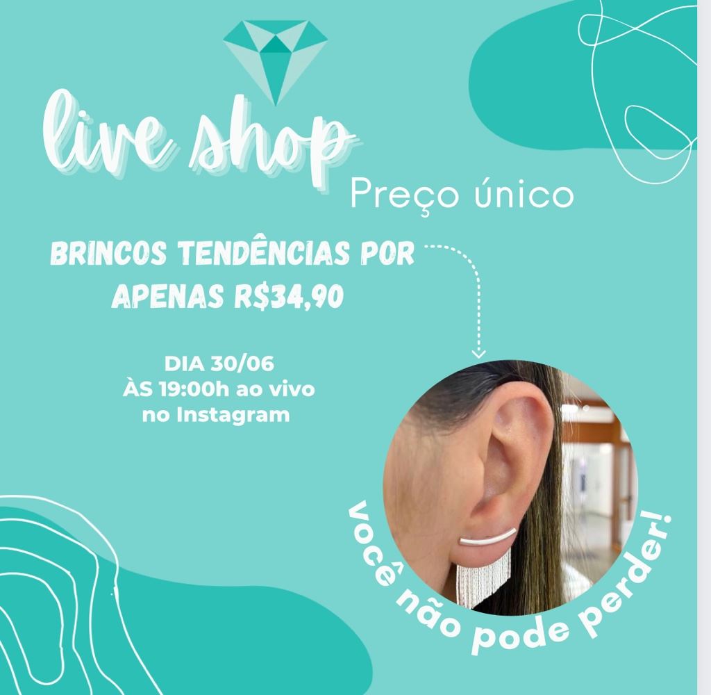 Live shop de lançamentos com preço único! Vem nessa com a gente! 