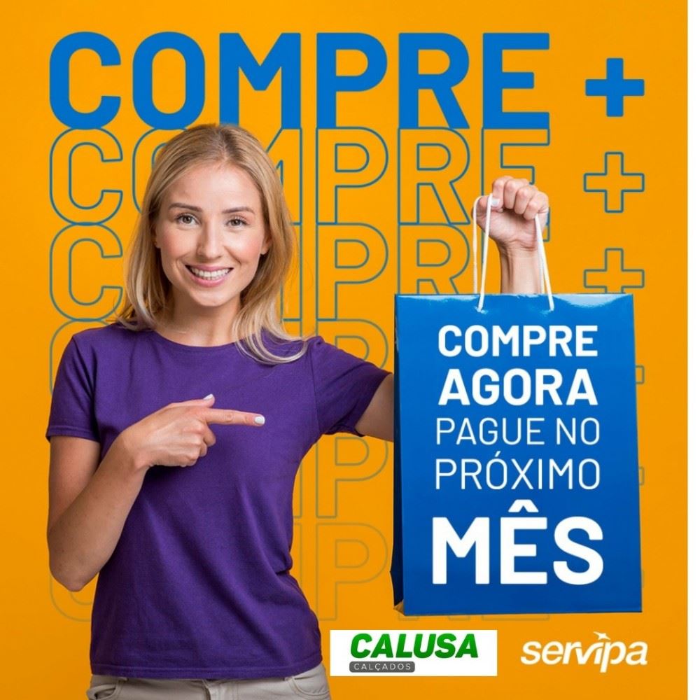 ☑️👉 Parcele suas compras na Calusa Calçados em até 6 x no Carnêzinho!
Facilidades pra você.