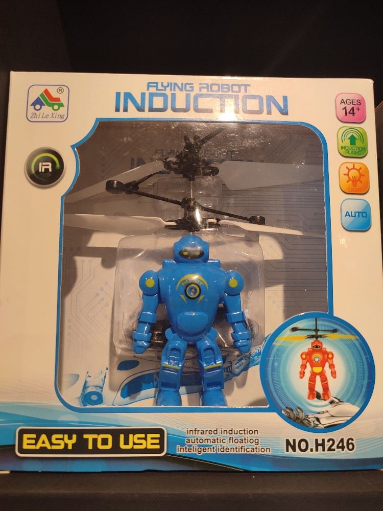 Robô voador, recarregável! Controlado pela própria mão. R$50,00