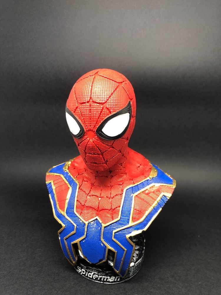 Busto do Homem Aranha - Action Figure - Feito em Resina e pintado à mão 