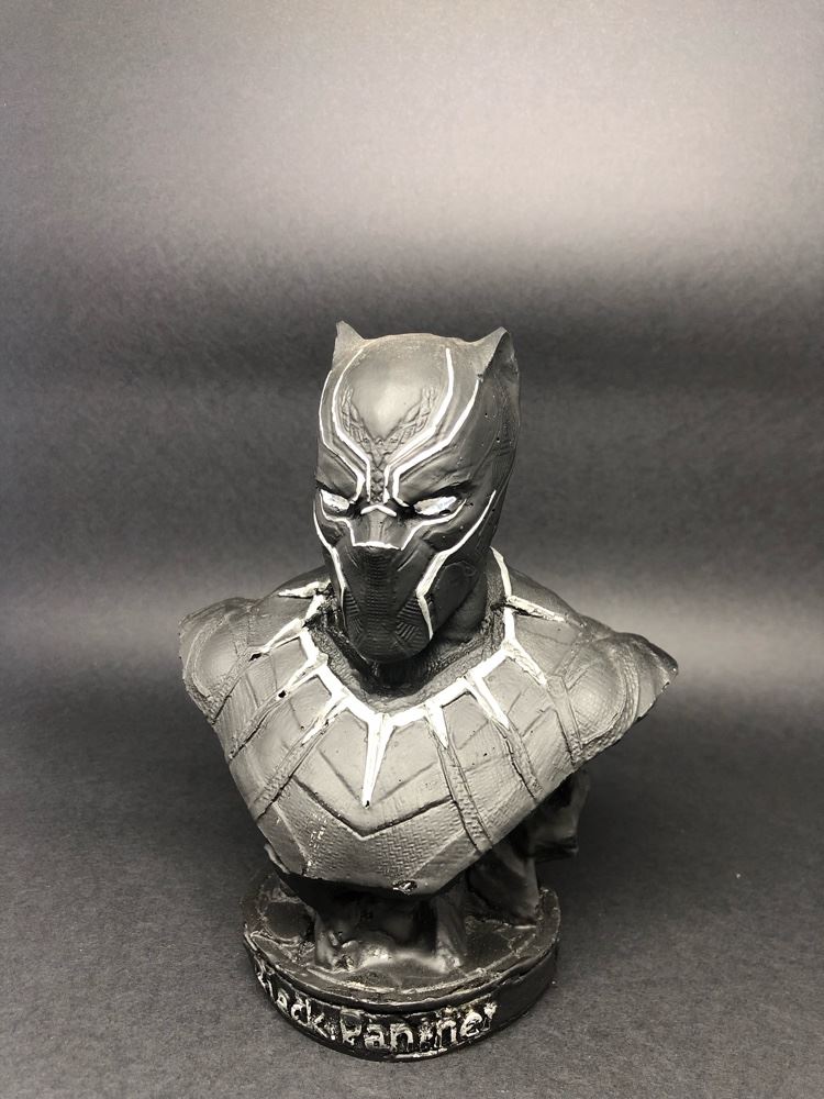 Busto Pantera Negra - Action Figure - Feito em resina e pintado à mão 