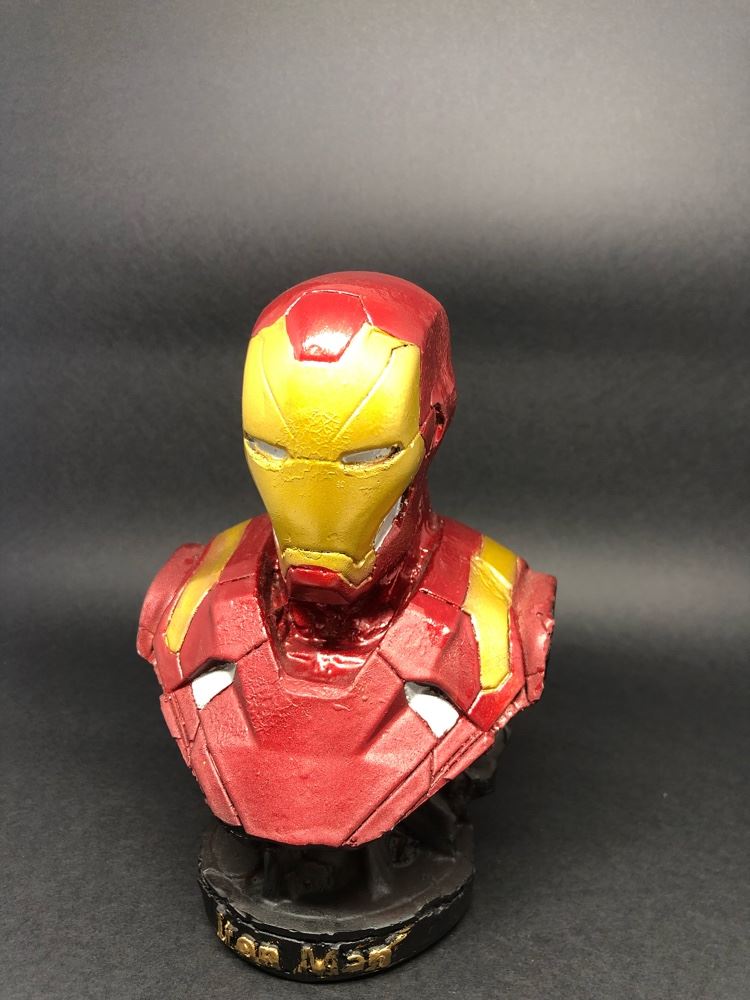 Busto Homem de Ferro - Action Figure - Feito em resina e pintado à mão 