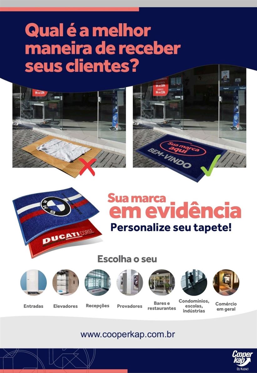 Tapete Personalizado Kapazi
Deixa seu comércio ainda mais bonito.
Contato: (35) 99822-4565