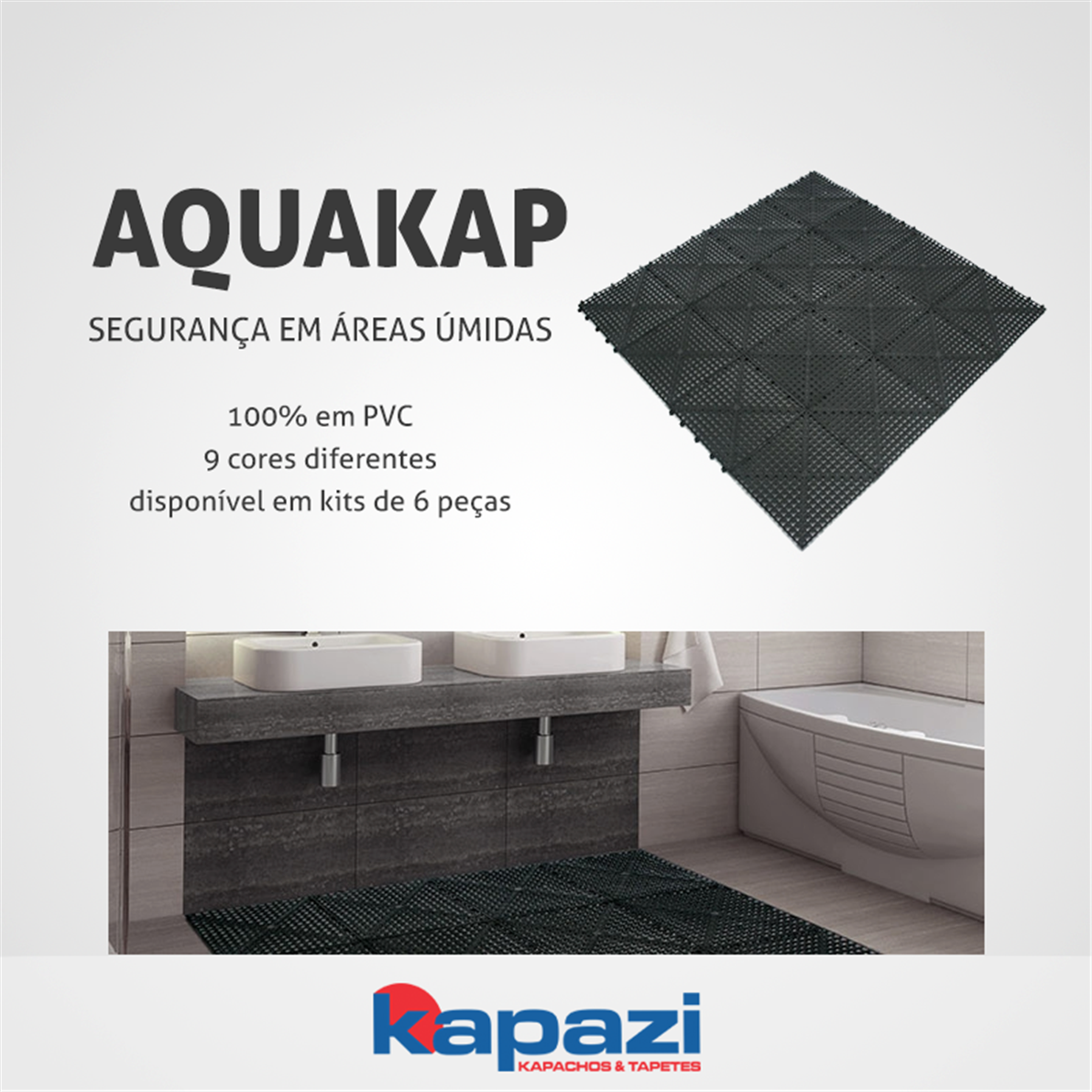 Aplicação de Acqua Kap para áreas úmidas. Ideal para piscinas. Além de higiênico, anti-fúngico, garante a segurança, evitando quedas por ser antiderrapante.