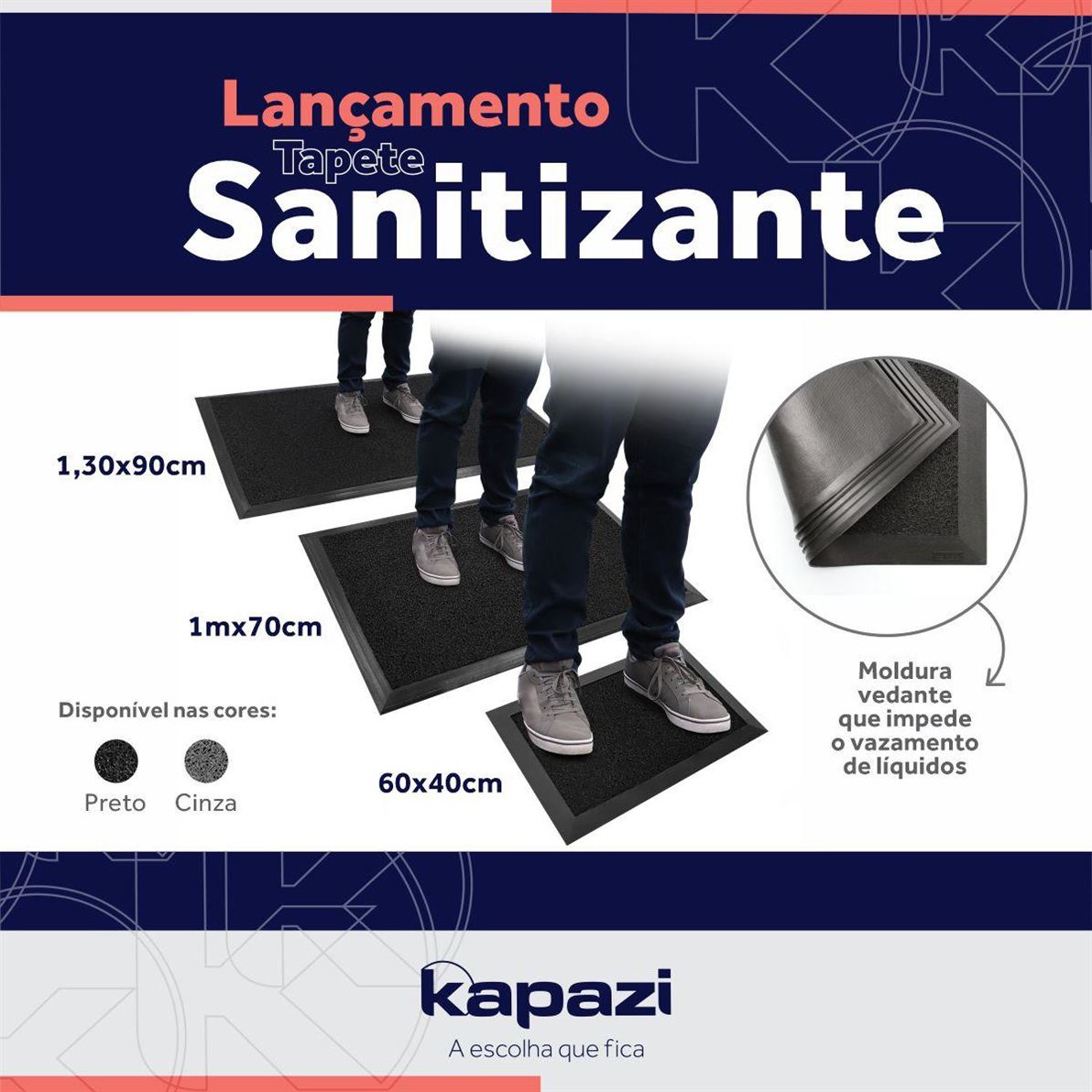 Tapete Sanitizante, ideal para o uso comercial e residencial