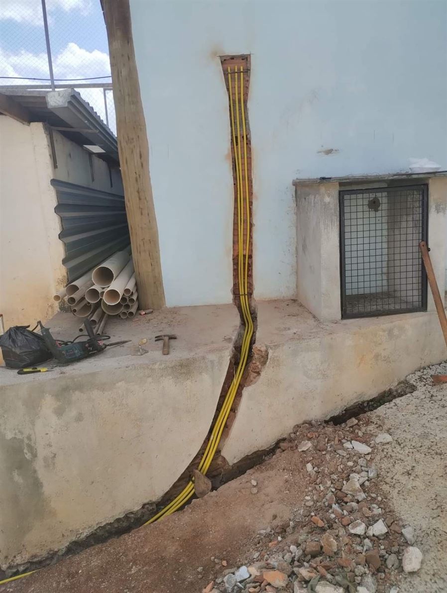 Tubulação de gaz de cozinha 