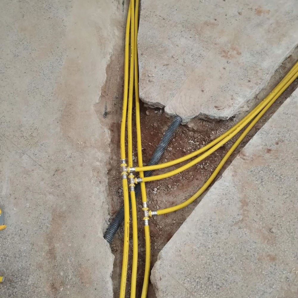 Tubulação de gaz de cozinha 