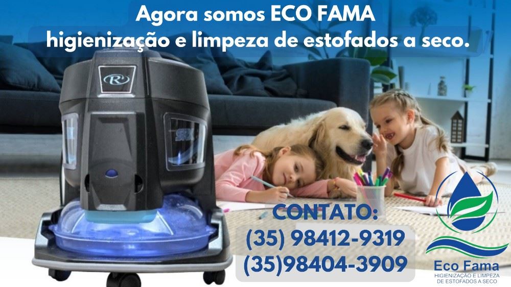 Olá clientes e amigos, estamos entrando em contato para comunicar que a Eco Ensaboare agora será ECO FAMA Higienização e Limpeza de Estofados a Seco.

Mudamos apenas o nome fantasia, continuamos com a mesma tecnologia em maquinários e produtos,
o mesmo profissionalismo no atendimento, a mesma perfeição nos resultados.

Só que de nome novo e cara nova.

ECO FAMA HIGIENIZAÇÃO E LIMPEZA DE ESTOFADOS A SECO A MELHOR DA REGIÃO.

Contato: (35) 98412-9319 ou ( 35) 98404-3909

Atendemos Alfenas e região, sem taxas de deslocamento.
