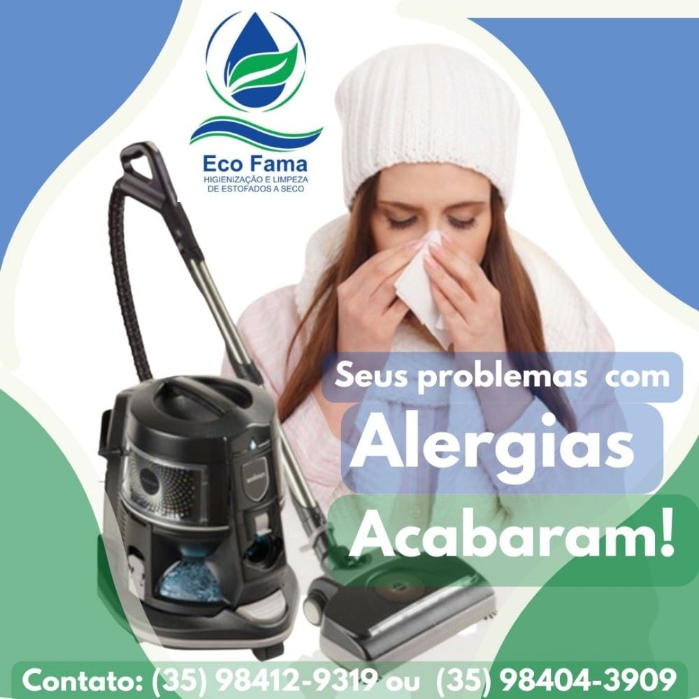 ECO FAMA HIGIENIZAÇÃO E LIMPEZA DE ESTOFADOS A SECO.

Você sabia que os nossos estofados são responsáveis por 90% das crises alérgicas respiratórias e cutâneas? 

Os estofados são o local preferido dos ÁCAROS, VÍRUS, FUNGOS E BACTÉRIAS e esses são os principais causadores de alergias. Uma higienização e limpeza especializada previne você e sua família de adoecerem.

Nós da Eco Fama Higienização e limpeza de estofados a seco, removemos 99,97% desses germes, levando para a sua residência uma higienização e limpeza de nível hospitalar e  uma prevenção contra alergias.

Contrate agora mesmo os nossos serviços.
(35) 98412-9319 ou (35) 98404-3909

Atendemos em Alfenas e região, sem taxas de deslocamento.
