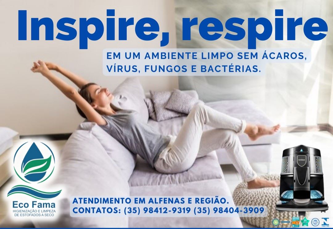 ECO FAMA HIGIENIZAÇÃO E LIMPEZA DE ESTOFADOS A SECO.

Você sabia que os nossos estofados são responsáveis por 90% das crises alérgicas respiratórias e cutâneas? 

Os estofados são o local preferido dos ÁCAROS, VÍRUS, FUNGOS E BACTÉRIAS e esses são os principais causadores de alergias. Uma higienização e limpeza especializada previne você e sua família de adoecerem.

Nós da Eco Fama Higienização e limpeza de estofados a seco, removemos 99,97% desses germes, levando para a sua residência uma higienização e limpeza de nível hospitalar e  uma prevenção contra alergias.

Contrate agora mesmo os nossos serviços.
(35) 98412-9319 ou (35) 98404-3909

Atendemos em Alfenas e região, sem taxas de deslocamento.
