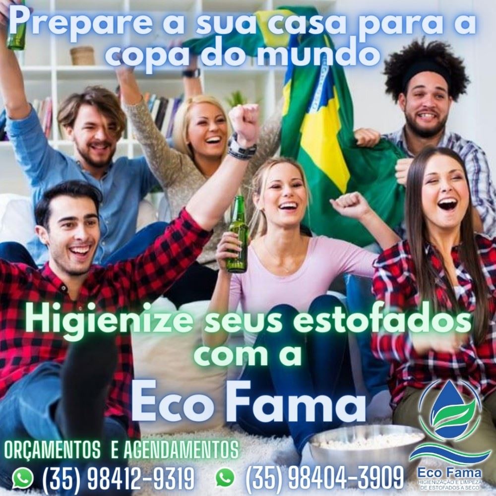 O maior campeonato de futebol do planeta se aproxima e você já preparou seus estofados para receber seus amigos para assistir os jogos?

Tão importante quanto as decorações para a copa, é a higienização do sofá, poltronas e tapetes para receber seus convidados para assistir os jogos.

Chame a ECO FAMA higienização e limpeza de estofados a seco que deixaremos tudo pronto para torcer para o Brasil.

Atendimento em Alfenas e região, sem taxas de deslocamento.

(35) 98412-9319 / (35) 98404-3909

Rumo ao hexa ECO FAMA junto com o Brasil.