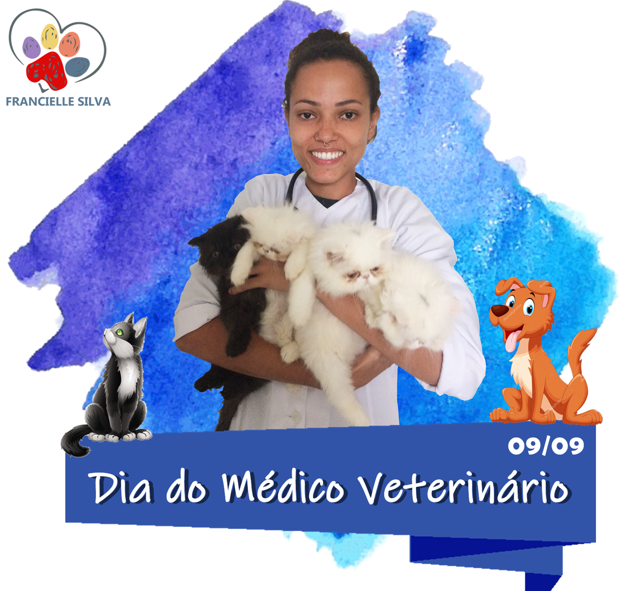 Médica veterinária de cães e gatos.