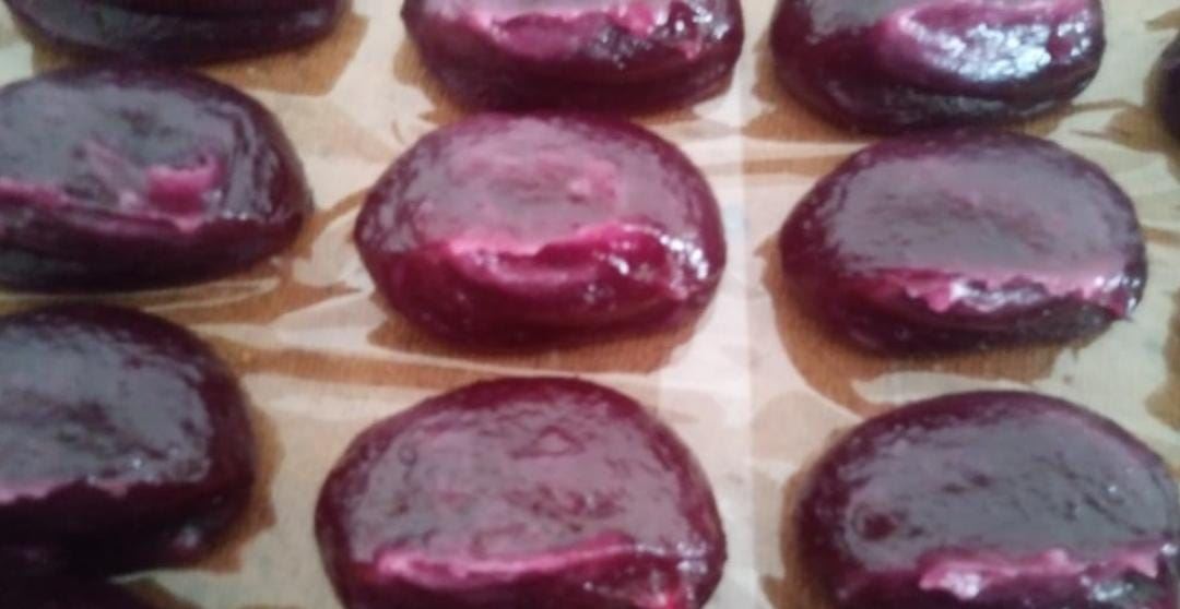 Doce de batata roxa pingado