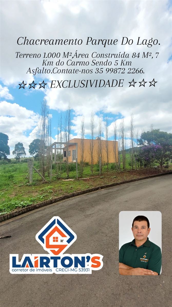 Lairton's Corretor De Imóveis Creci-mg f.53931, CONTATE-NOS 35 99872 2266. 

Você quer vender ou adquirir seu imóvel, URBANO-COMERCIAL-RURAL, Nós temos a solução!!!