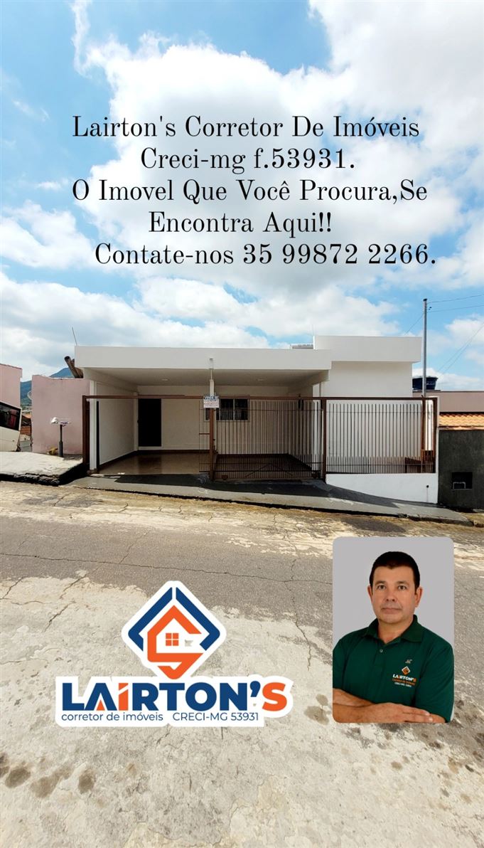 LAIRTON'S CORRETOR DE IMOVEIS CRECÍ-MG F.53931 CONTATE-NOS 35 99872 2266. 

VOCÊ QUER VENDER OU ADQUIRIR SEU IMÓVEL,URBANO-COMERCIAL-RURAL, NÓS TEMOS A SOLUÇÃO!!!