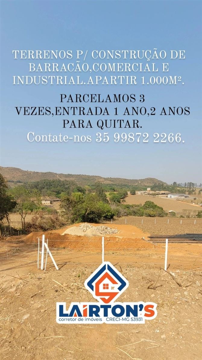 🌟 Laírton's Corretor de Imóveis - Excelência em Negócios Imobiliários! 🌟

📜 CRECI MG F53931
Especialista em:
✔️ Compra, venda e financiamento de imóveis.
✔️ Imóveis urbanos, comerciais e rurais.

🔑 Você quer vender ou adquirir o imóvel dos seus sonhos?
Nós temos a solução perfeita para você!

🏠 Por que escolher o Lairton's Corretor de Imóveis?
✅ Atendimento personalizado e transparente.
✅ Experiência no mercado imobiliário.

O corretor de imóveis sempre vê mais porque vê com CORAÇÃO. 
✅ Comprometido em realizar os seus sonhos com total segurança.

📞 Entre em contato agora mesmo!Contate-nos 35 99872 2266 
Transforme o seu sonho em realidade com quem entende do assunto.

Lairton's Corretor de Imóveis
Seu futuro começa aqui!