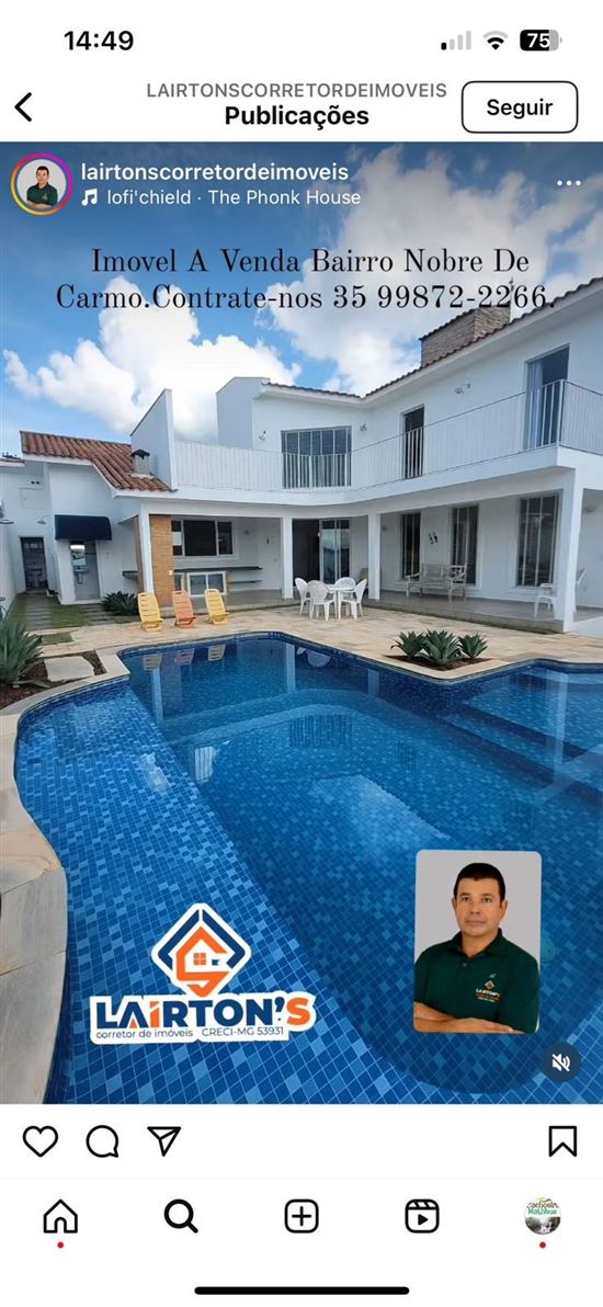 🌟 Laírton's Corretor de Imóveis - Excelência em Negócios Imobiliários! 🌟

📜 CRECI MG F53931
Especialista em:
✔️ Compra, venda e financiamento de imóveis.
✔️ Imóveis urbanos, comerciais e rurais.

🔑 Você quer vender ou adquirir o imóvel dos seus sonhos?
Nós temos a solução perfeita para você!

🏠 Por que escolher o Lairton's Corretor de Imóveis?
✅ Atendimento personalizado e transparente.
✅ Experiência no mercado imobiliário.

O corretor de imóveis sempre vê mais porque vê com CORAÇÃO. 
✅ Comprometido em realizar os seus sonhos com total segurança.

📞 Entre em contato agora mesmo!Contate-nos 35 99872 2266 
Transforme o seu sonho em realidade com quem entende do assunto.

Lairton's Corretor de Imóveis
Seu futuro começa aqui!