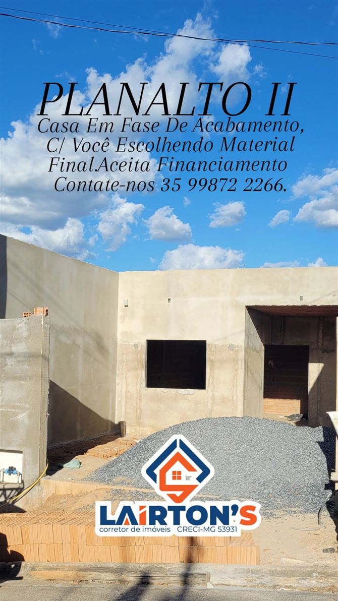 🌟 Laírton's Corretor de Imóveis - Excelência em Negócios Imobiliários! 🌟

📜 CRECI MG F53931
Especialista em:
✔️ Compra, venda e financiamento de imóveis.
✔️ Imóveis urbanos, comerciais e rurais.

🔑 Você quer vender ou adquirir o imóvel dos seus sonhos?
Nós temos a solução perfeita para você!

🏠 Por que escolher o Lairton's Corretor de Imóveis?
✅ Atendimento personalizado e transparente.
✅ Experiência no mercado imobiliário.

O corretor de imóveis sempre vê mais porque vê com CORAÇÃO. 
✅ Comprometido em realizar os seus sonhos com total segurança.

📞 Entre em contato agora mesmo!Contate-nos 35 99872 2266 
Transforme o seu sonho em realidade com quem entende do assunto.

Lairton's Corretor de Imóveis
Seu futuro começa aqui!