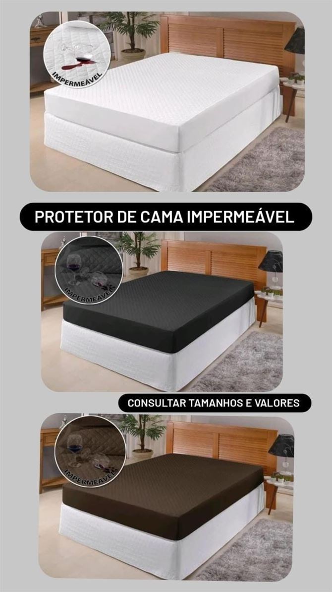 Solteiro R$99,90
Casal R$119,90
Queen R$129,90
King.   R$159,90