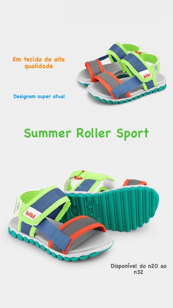 A summer roller sport é uma sandália infantil com design super atual, um calçado da bibi confeccionado em tecido de alta qualidade, perfeito para proporcionar conforto e estilo para o pequenos.