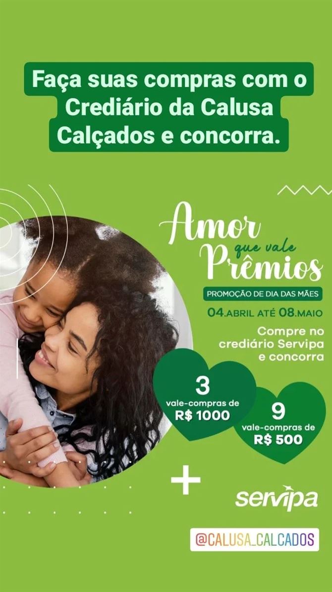 😀💲 Parcele suas compras em até 6 vezes no Carnêzinho da loja e concorra a vários vales compras. 
🗓️ Faça seu Crediário na loja, basta levar CPF e Identidade. 