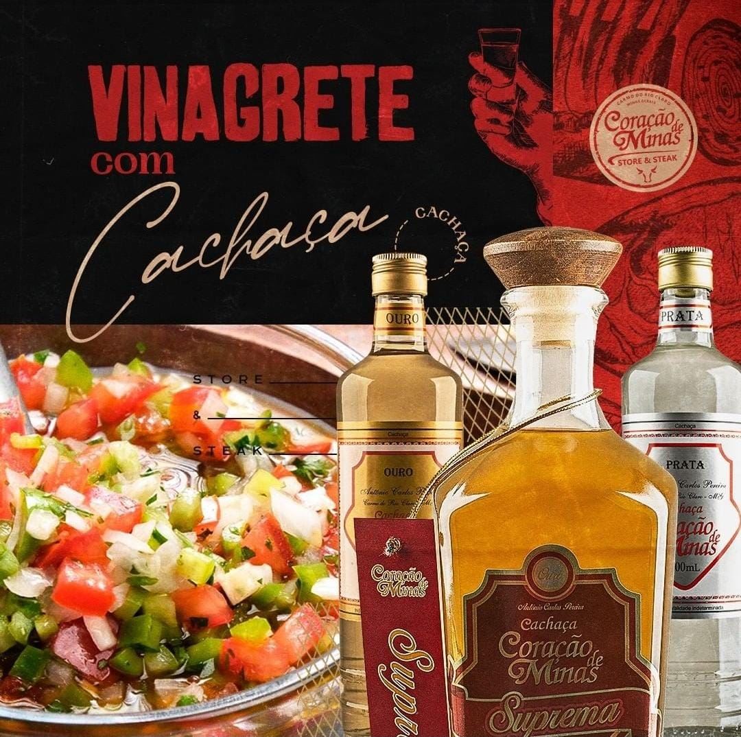 Que tal um acompanhamento para harmonizar com aquele delicioso churrasco?

Esse vinagrete vai conquistar qualquer coração, vem com a gente:

- 2 tomates picados
- 1/2 cebola roxa picada
- 1/2 pimentão verde picado
- 2 colheres de sopa de cachaça
- 1 limão
- Azeite, sal e cheiro verde a gosto

Como preparar?

Misture os legumes em uma tigela e adicione o cheiro verde. Tempere com limão, azeite, sal e Cachaça Prata Coração de Minas e deixe na geladeira por 30 minutos antes de servir.